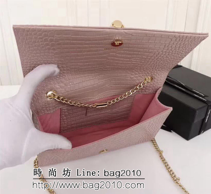 YSL聖羅蘭 經典金扣 鱷魚紋牛皮 時尚流蘇包 26700 YAS1122